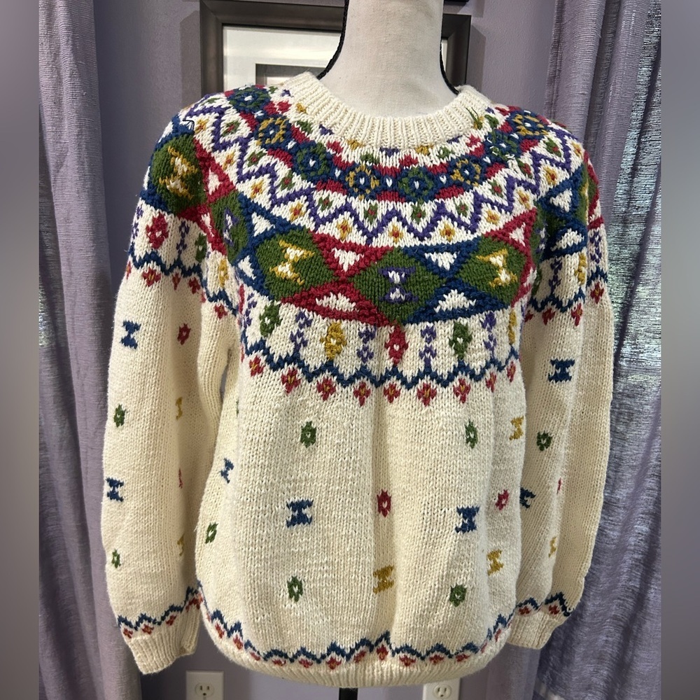 Vintage Northern Isles Fair Isle Sweater - Picture 4 of 6